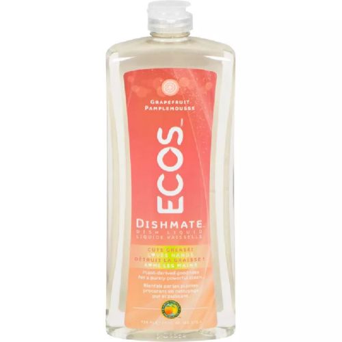 Ecos Earth Friendly Dishmate Dish Liquid, Grapefruit,Case of 3(3/739ml)