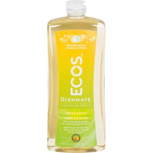 Ecos Earth Friendly Dishmate Dish Liquid,Bamboo Lemon,Case of 3(3/739ml)
