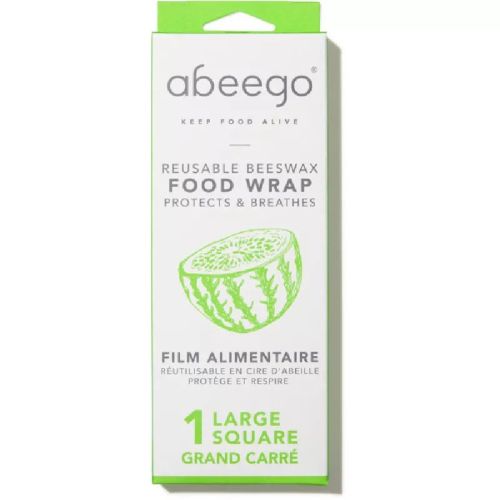 Abeego Beeswax Food Wrap, 1 Large Square (Reusable),Case of 4(4/1ea)