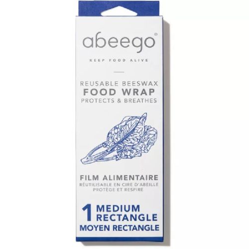 Abeego Beeswax Food Wrap, 1 Medium Rectangle (Reusable),Case of 4(4/1ea)