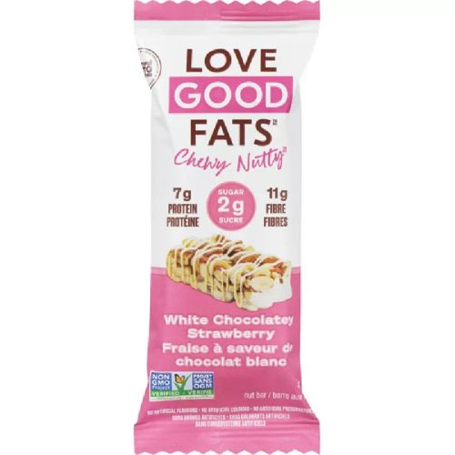 Love Good Fats Chewy-Nutty, White Chocolatey Strawberry (keto/NGM),Case of 12(12/40g)