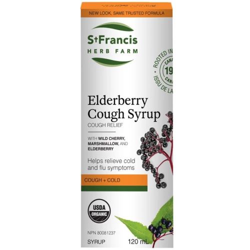 St. Francis Elderberry Cough Syrup – Adults, 120 mL