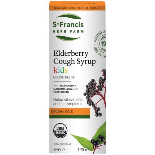 St. Francis Elderberry Cough Syrup – Kids, 120 mL
