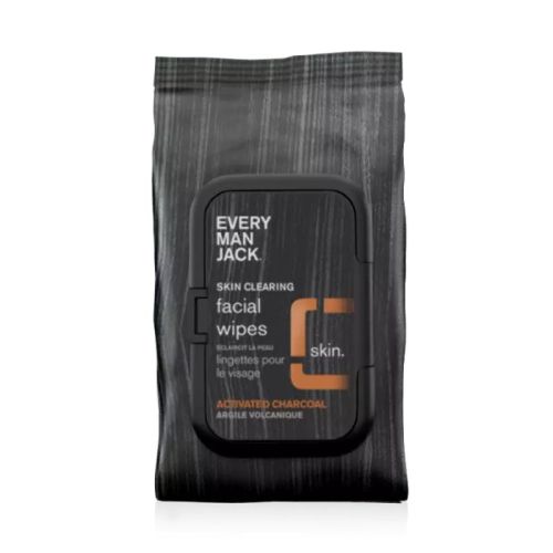Every Man Jack Activated Charcoal Face Wipes, 30 Wipes