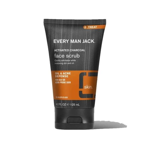 Every Man Jack Face Scrub Charcoal Skin Clearing, 125ml