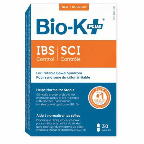 Bio-K Capsules, Probiotic, IBS Control (gluten-free/vegan), 30 Capsules