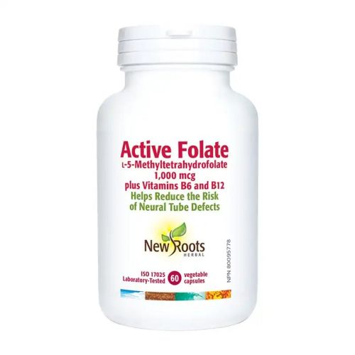 New Roots Herbal Active Folate ʟ-5-Methyltetrahydrofolate, 60 capsules