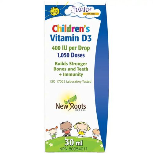 New Roots Herbal Children’s Vitamin D3 400 IU per Drop, 30 ml