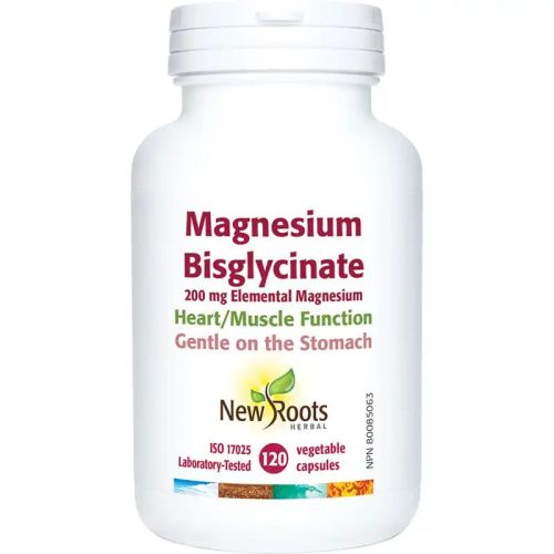 New Roots Herbal Magnesium Bisglycinate 200 mg Elemental Magnesium