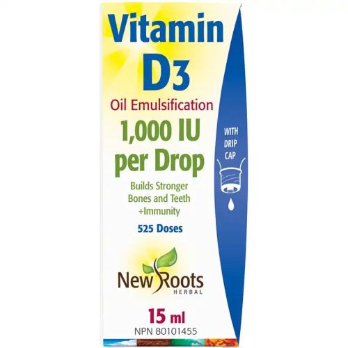 New Roots Herbal Vitamin D3 Liquid 1,000 IU