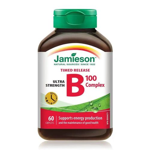 Jamieson B Complex 100mg Timed Release Ultra Strength 60 Caplets