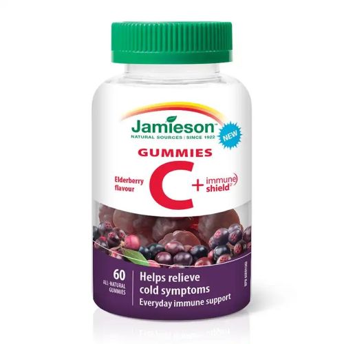 Jamieson C + Immune Shield Elderberry 60 Gummies