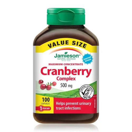 Jamieson Cranberry Complex 500mg Maximum Concentrate 100 Capsules