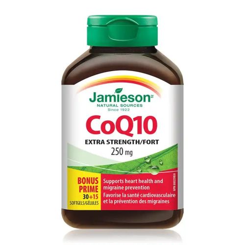 Jamieson CoQ10 250mg Extra Strength 30+15 Softgels