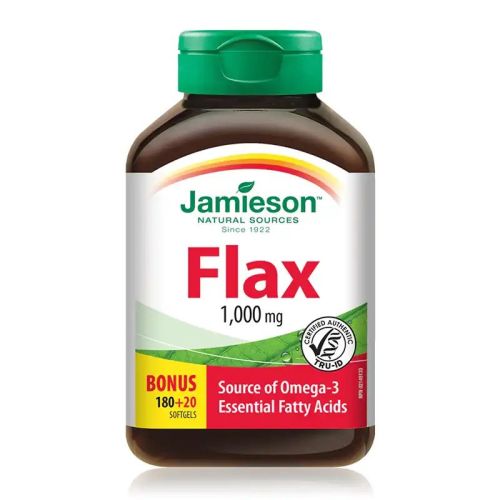 Jamieson Flax Oil 1000mg 180+20 Softgels
