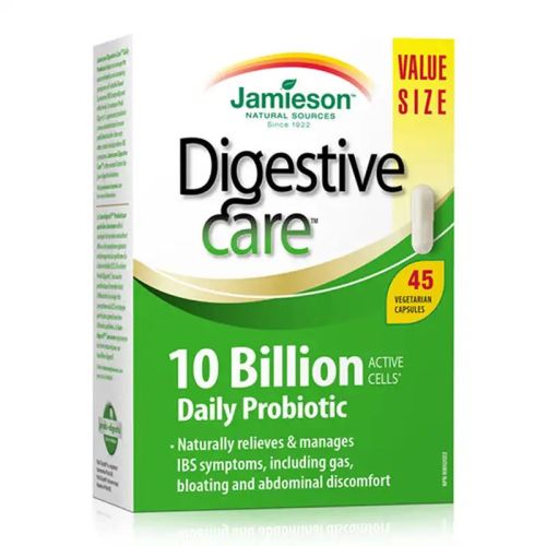 Jamieson Digestive Care Daily Probiotic 10 Billion 45 Veggie Caps