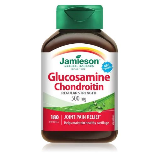 Jamieson Glucosamine Chondroitin Regular Strength 500mg 180 Softgels