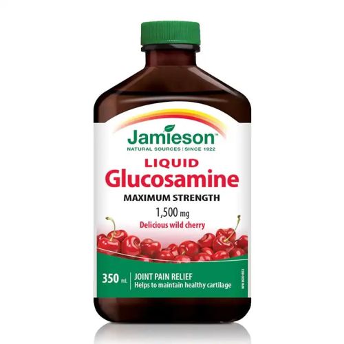 Jamieson Glucosamine Liquid 1500mg Maximum Strength Wild Cherry 350mL