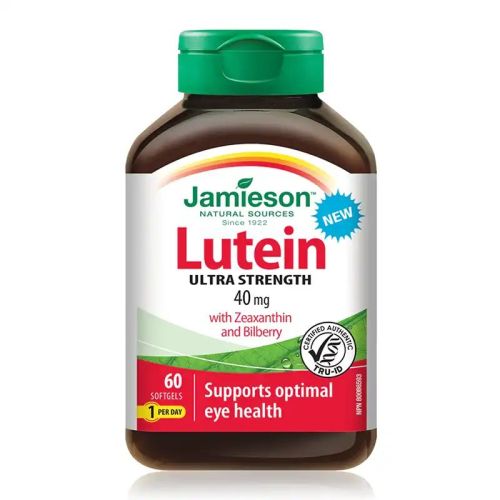 Jamieson Lutein 40mg With Zeaxanthin & Bilberry Ultra Strength 60 Softgels