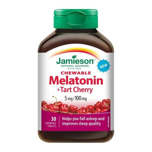 Jamieson Melatonin + Tart Cherry 5mg100mg 30 Chewable Tablets