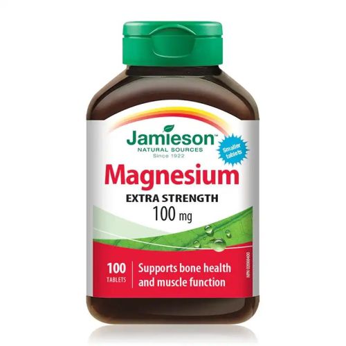 Jamieson Magnesium 100mg Extra Strength 100 Tablets