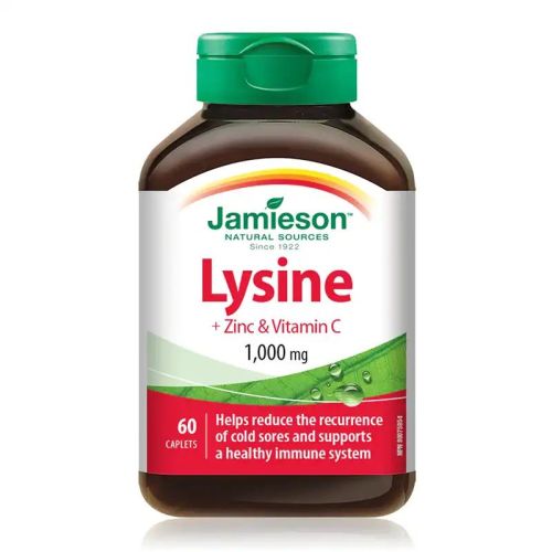 Jamieson Lysine 1000mg + Zinc & Vitamin-C 60 Caplets