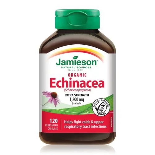 Jamieson Organic Echinacea 1200mg Extra Strength 1200mg 120 Veggie Caps