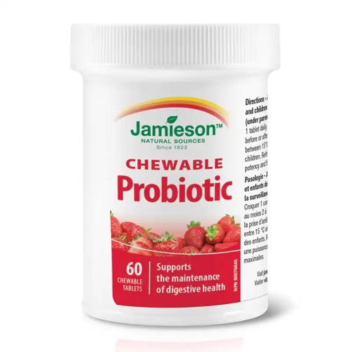 Jamieson Probiotic Strawberry 60 Chewable Tablets