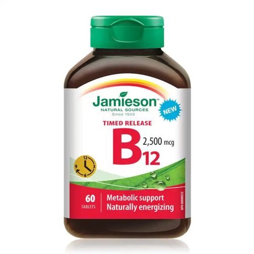 Jamieson Vitamin B12 2500mcg Timed Release 60 Tablets