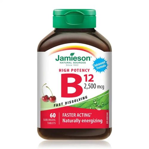 Jamieson Vitamin B12 2500mcg High Potency Fast Dissolving 60 Tablets