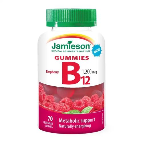 Jamieson Vitamin B12 1200mcg Raspberry 70 Gummies