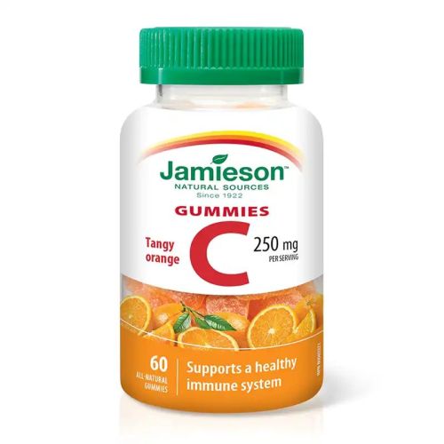 Jamieson Vitamin C 250mg Tangy Orange 60 Gummies