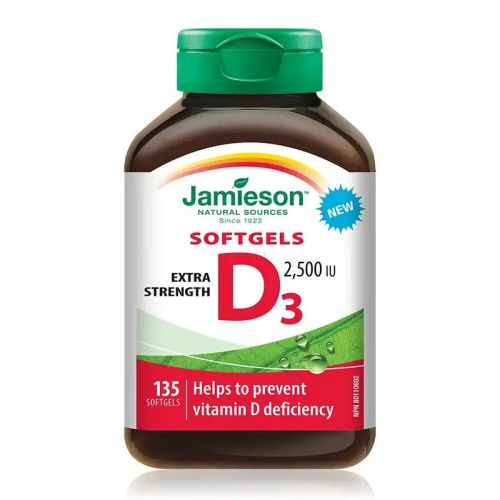 Jamieson Vitamin D3 Extra Strength 2500 IU 135 Softgels