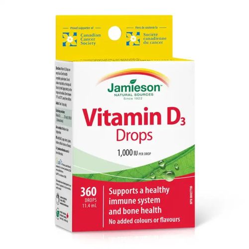 Jamieson Vitamin D3 Drops 1000IU 11.4mL