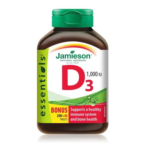 Jamieson Vitamin D3 1000IU 200+40 Tablets