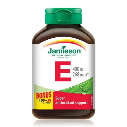 Jamieson Vitamin E 400IU 268mg 100+20 Softgels