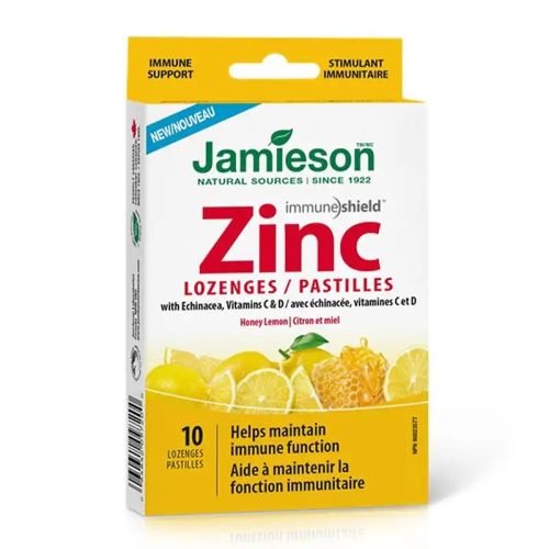 Jamieson Zinc Lozenges Honey Lemon 10 Lozenges