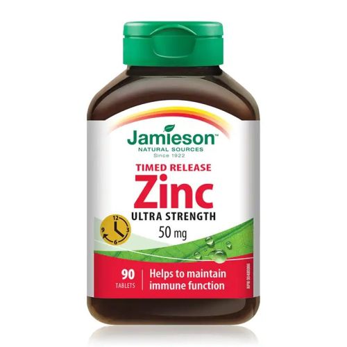 Jamieson Zinc 50mg Ultra Strength Timed Release 90 Tablets