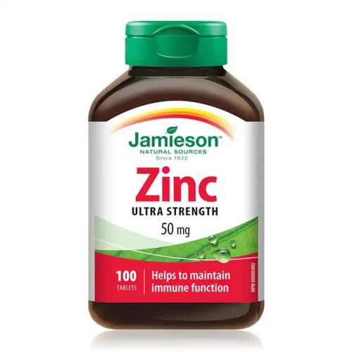 Jamieson Zinc 50mg Ultra Strength 100 Tablets
