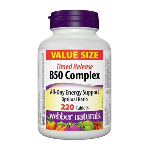 Webber Naturals B50 Complex Timed Release, 220 Tablets
