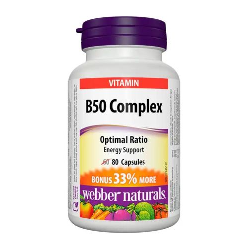 Webber Naturals B50 Complex, 60+20 Capsules