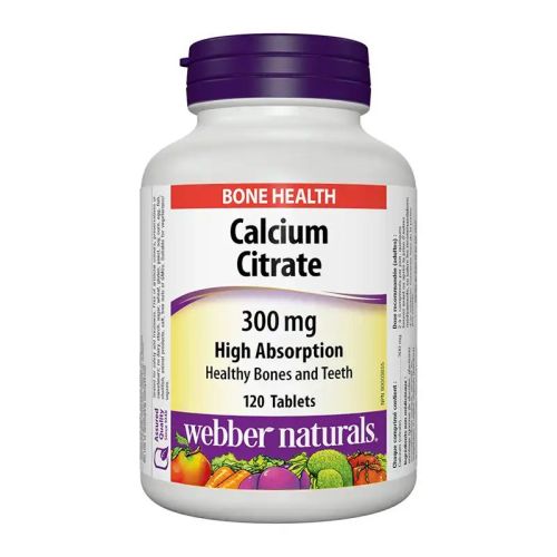 Webber Naturals Calcium Citrate 300mg, 120 Tablets