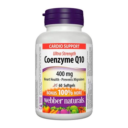 Webber Naturals Coenzyme Q10 400mg, 30+30 Softgel