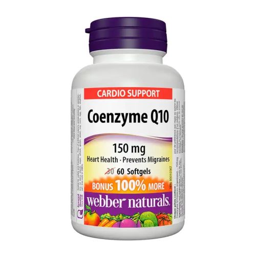 Webber Naturals Coenzyme Q10 150mg, 30+30 Softgels
