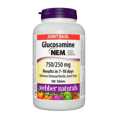 Webber Naturals Glucosamine NEM 750mg 250mg, 180 Tablets