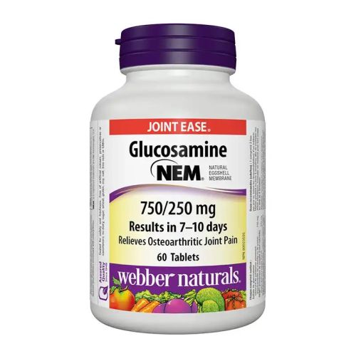 Webber Naturals Glucosamine NEM 750mg 250mg, 60 Tablets
