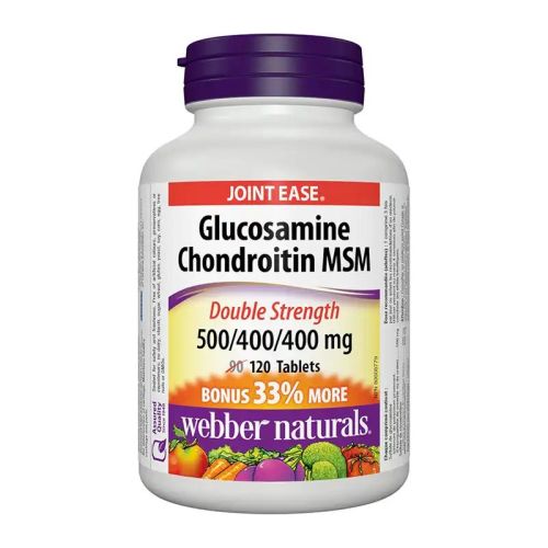 Webber Naturals Glucosamine Chondroitin MSM 500mg/400mg/400mg, 120 Tablets