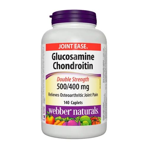 Webber Naturals Glucosamine Chondroitin Double Strength 500mg 400mg, 140 Caplets