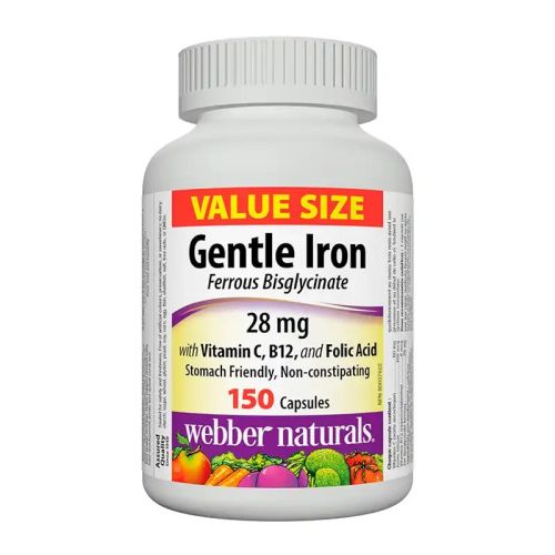 Webber Naturals Gentle Iron 28mg, 150 Capsules