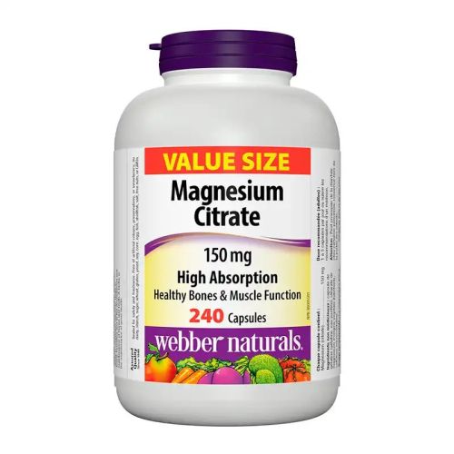 Webber Naturals Magnesium Citrate 150mg, 240 Capsules